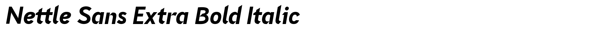 Nettle Sans Extra Bold Italic image